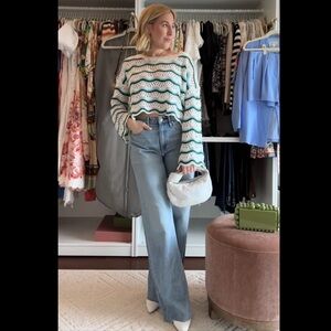 Rag & Bone Featherweight Denim Logan Mid-Rise Wide Leg Jeans